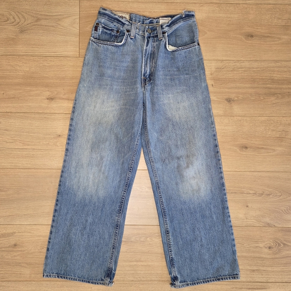 Vintage Abercrombie 14 Slim Jeans Baggy Y2K Cropped Denim 100% Cotton Skater